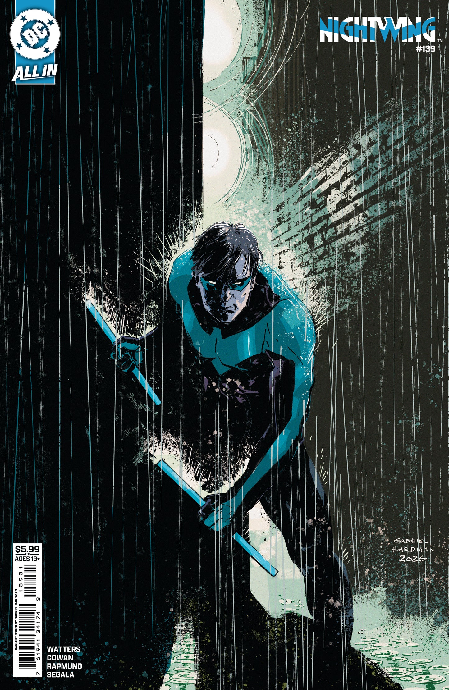 NIGHTWING #139 CVR C GABRIEL HARDMAN CARD STOCK VAR