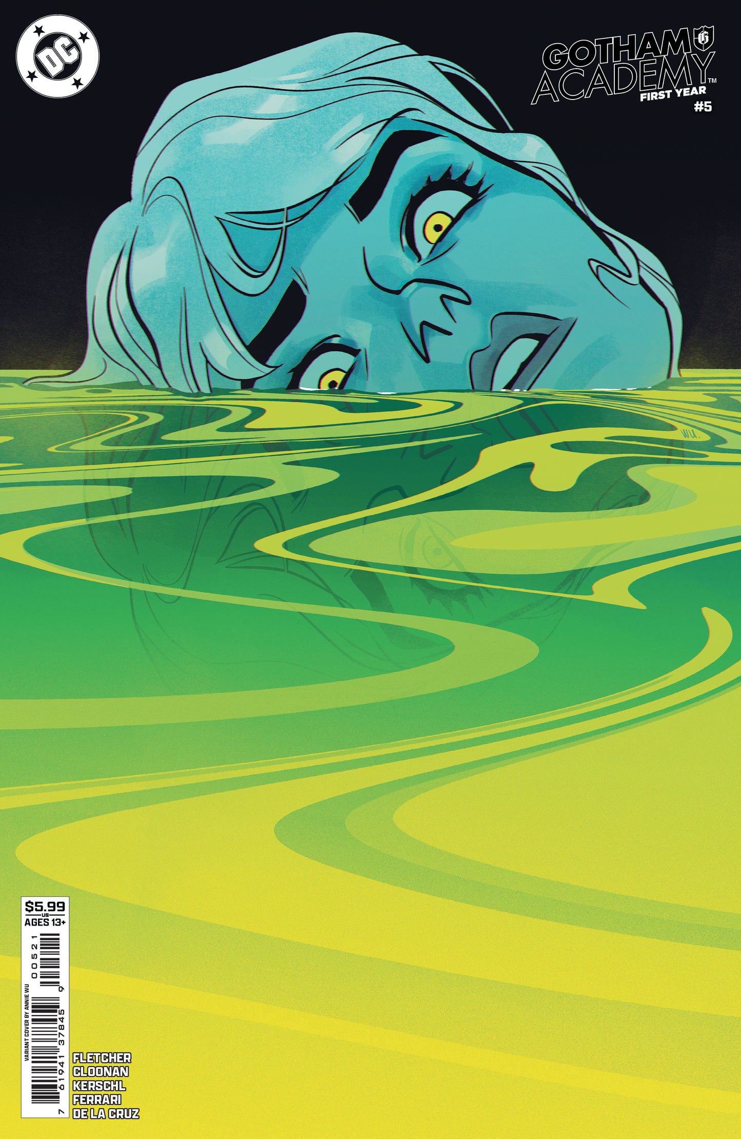 GOTHAM ACADEMY FIRST YEAR #5 (OF 6) CVR B ANNIE WU CARD STOCK VAR