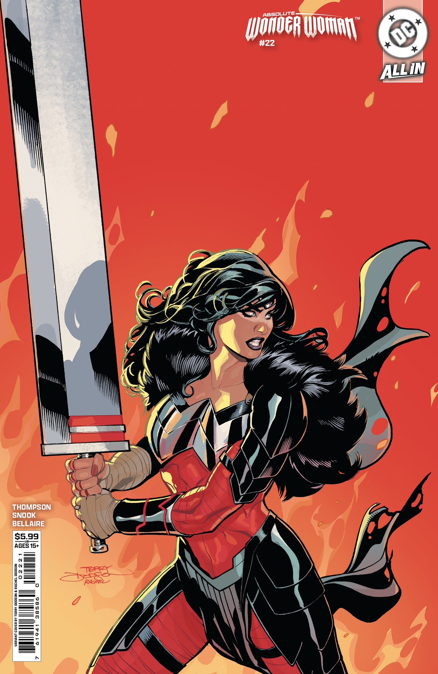 ABSOLUTE WONDER WOMAN #22 CVR B TERRY DODSON CARD STOCK VAR