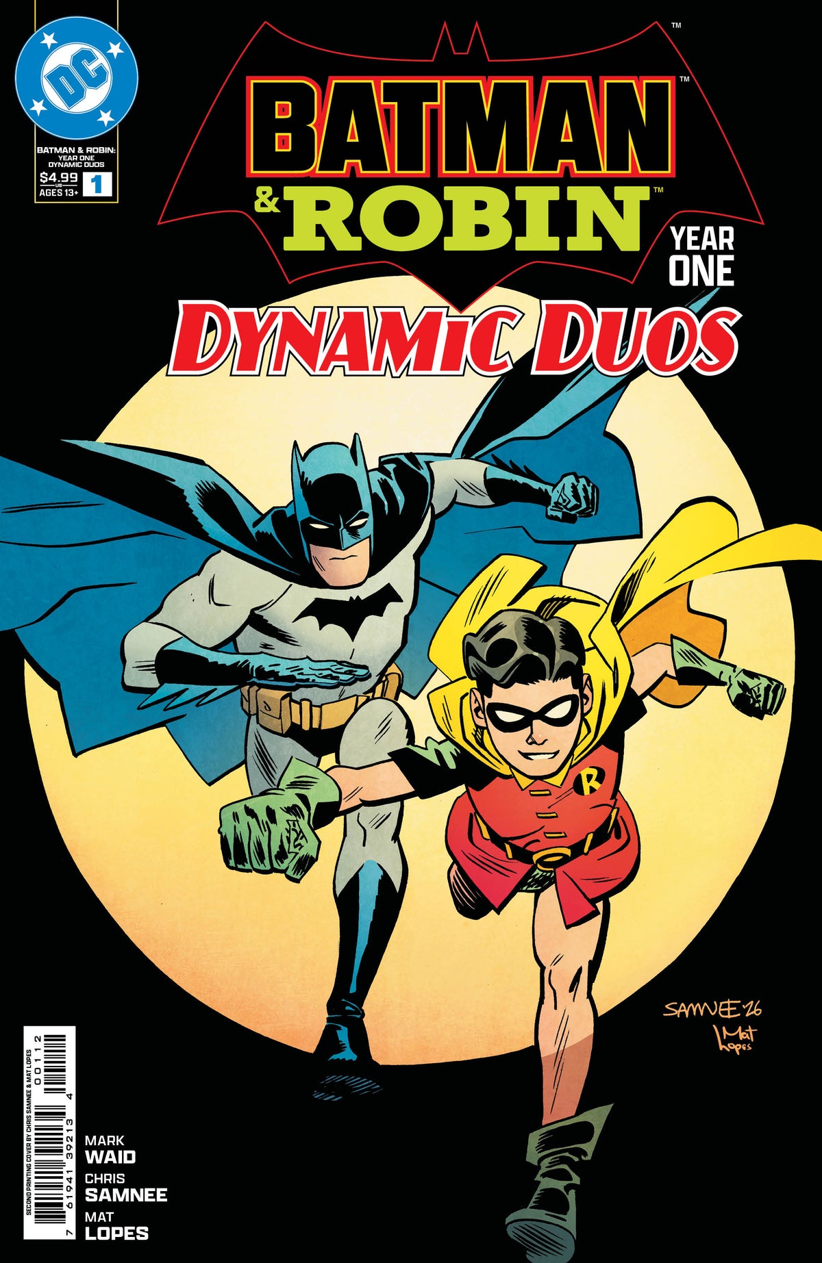 BATMAN & ROBIN YEAR ONE DYNAMIC DUOS #1 (OF 12) Second Printing Cvr A Chris Samnee