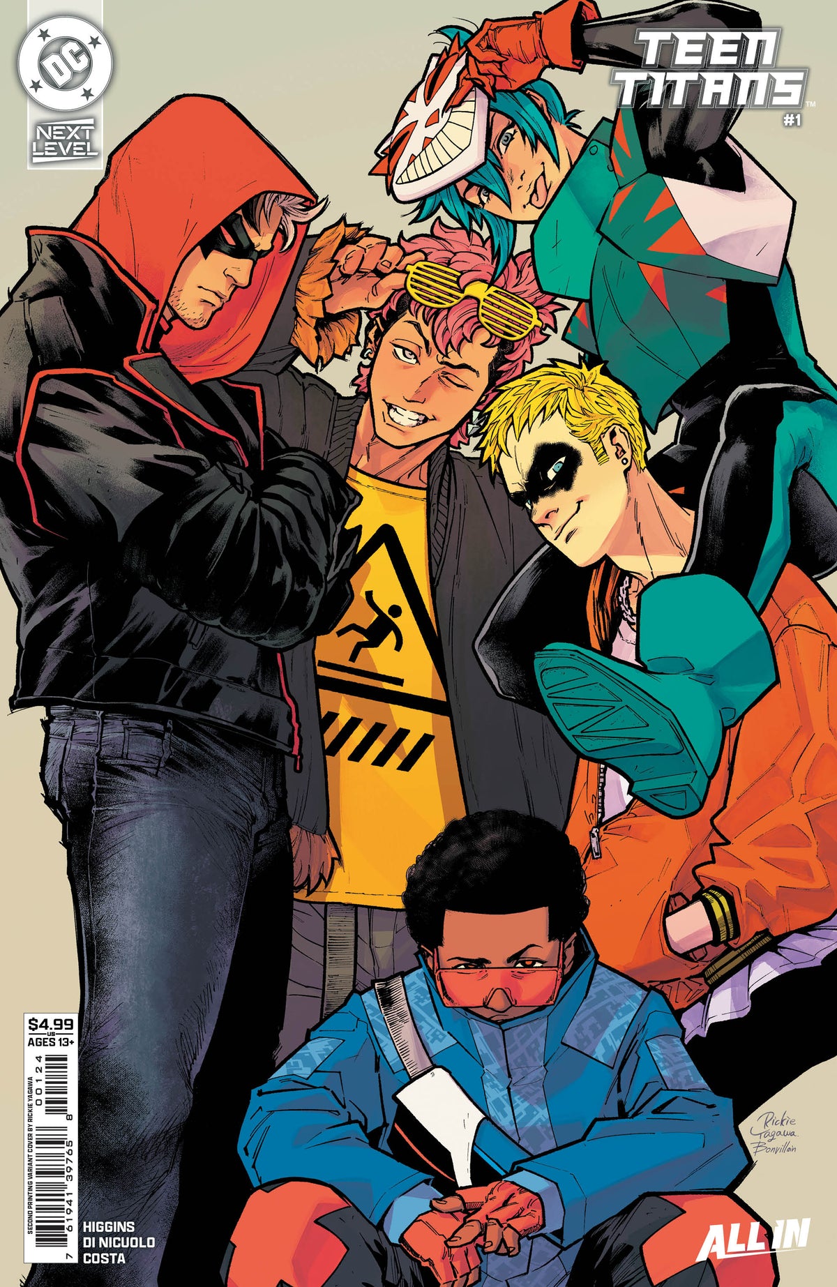 TEEN TITANS #1 Second Printing Cvr B Rickie Yagawa & Tamra Bonvillain Cardstock Var