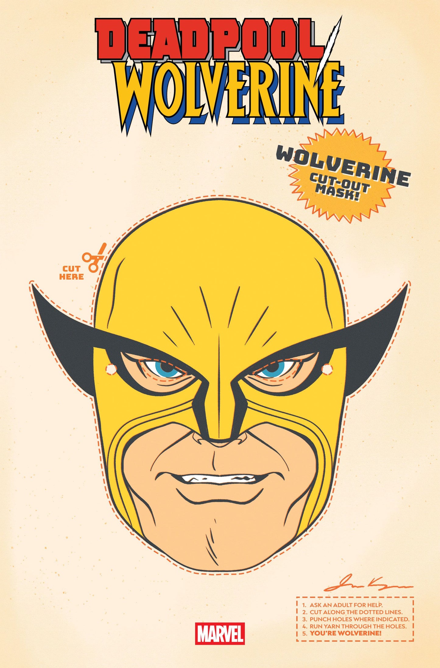 DEADPOOL/WOLVERINE #9 RETRO HALLOWEEN MASK VAR