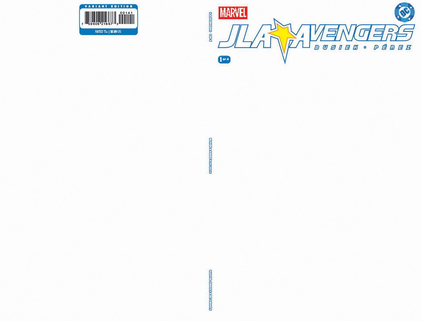 JLA/AVENGERS #1 FACSIMILE EDITION BLANK CVR VAR