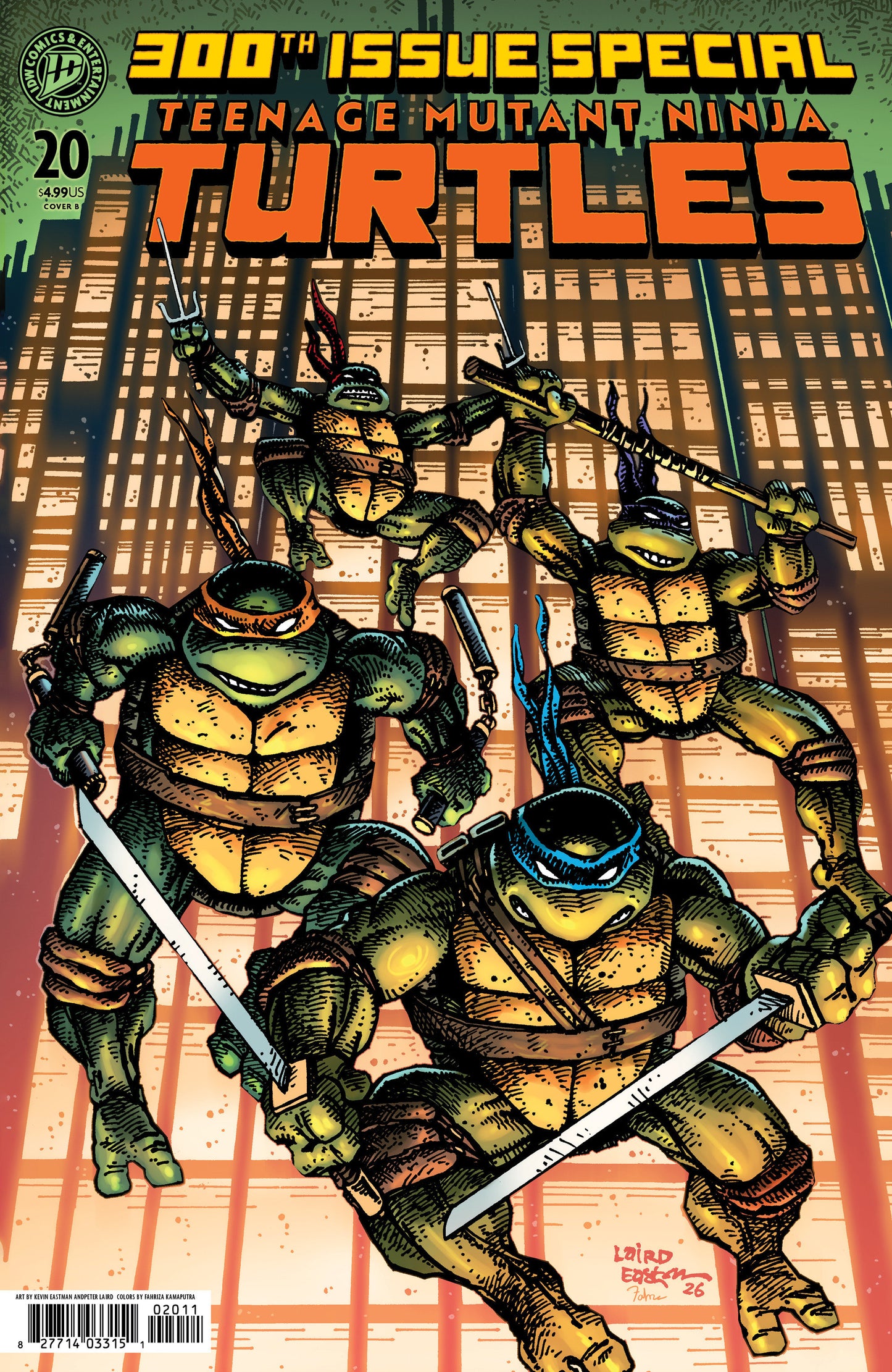 TEENAGE MUTANT NINJA TURTLES #20: 300TH ISSUE SPECIAL EASTMAN & LAIRD VAR