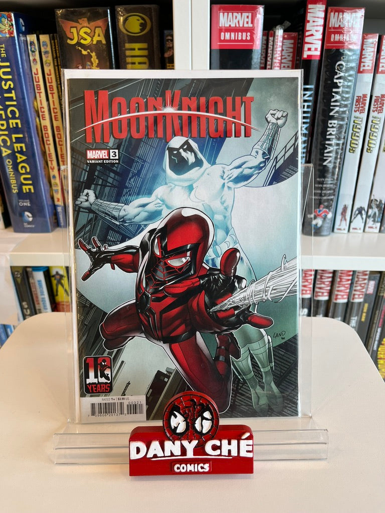 MOON KNIGHT #3 GREG LAND MILES MORALES 10TH ANNIVERSARY VAR