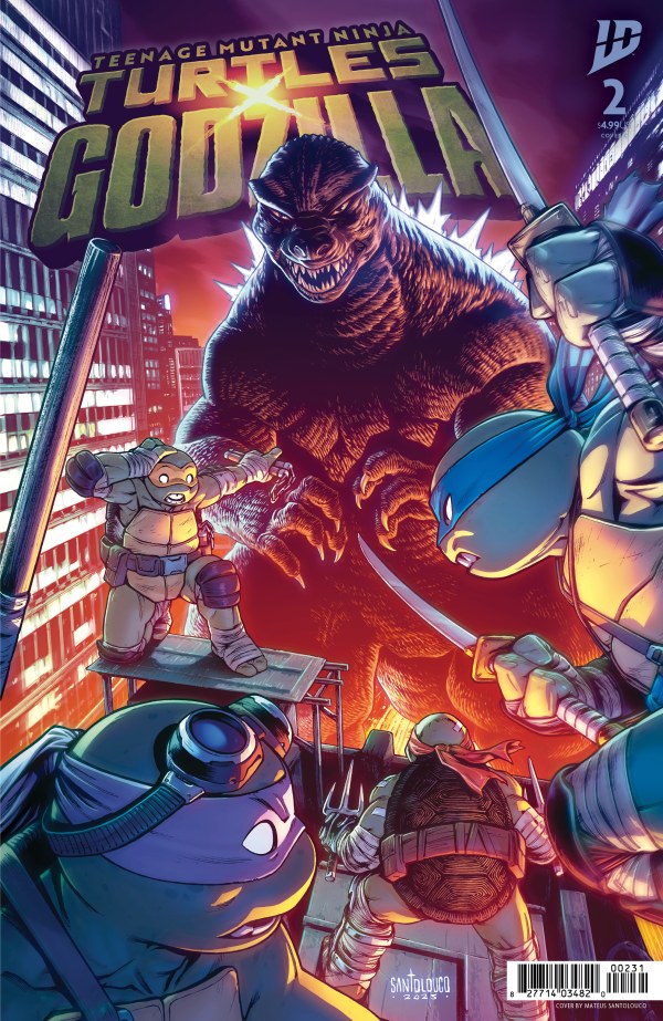 TEENAGE MUTANT NINJA TURTLES X GODZILLA #2 VAR C (SANTOLOUCO)