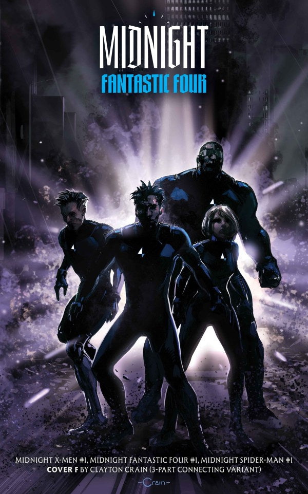 MIDNIGHT FANTASTIC FOUR #1 CLAYTON CRAIN 3-PART CONNECTING VAR