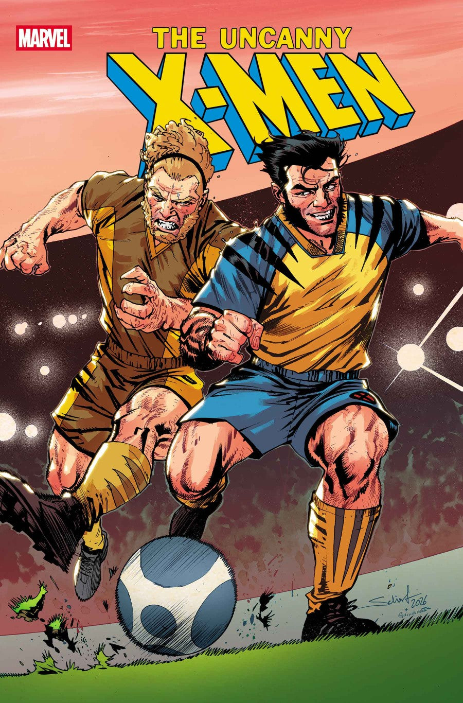 UNCANNY X-MEN #29 JONAS SCHARF MARVEL SOCCER VAR