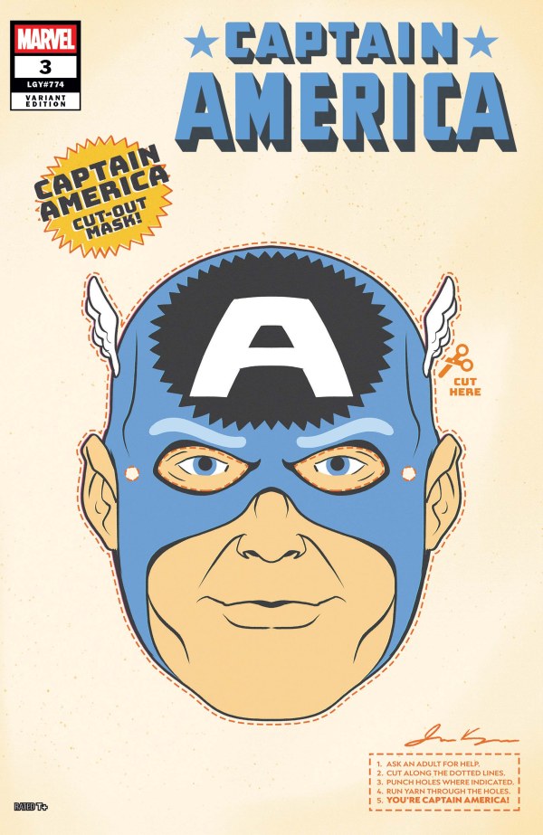 CAPTAIN AMERICA #3 RETRO HALLOWEEN MASK VAR