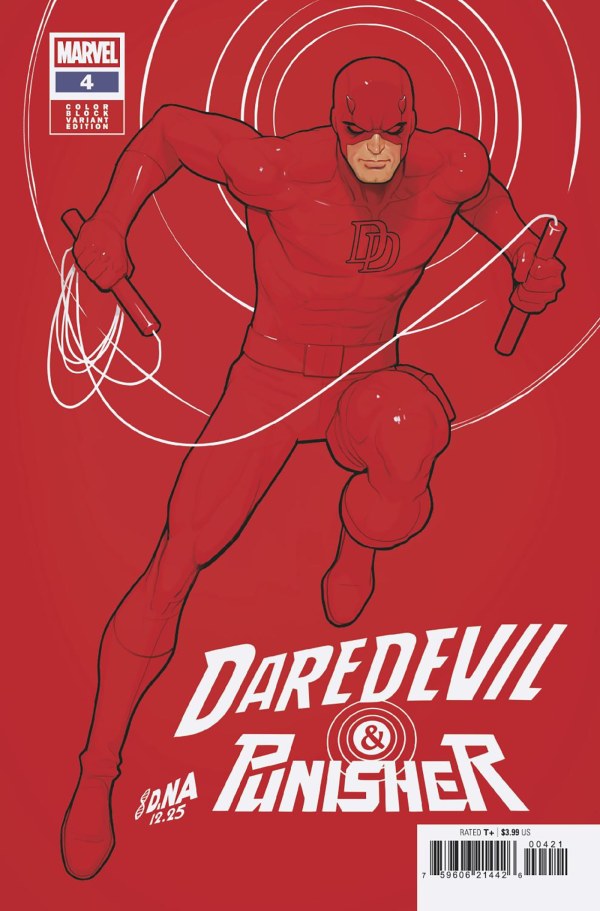 DAREDEVIL/PUNISHER: THE DEVIL'S TRIGGER #4 DAVID NAKAYAMA COLOR BLOCK RED VAR