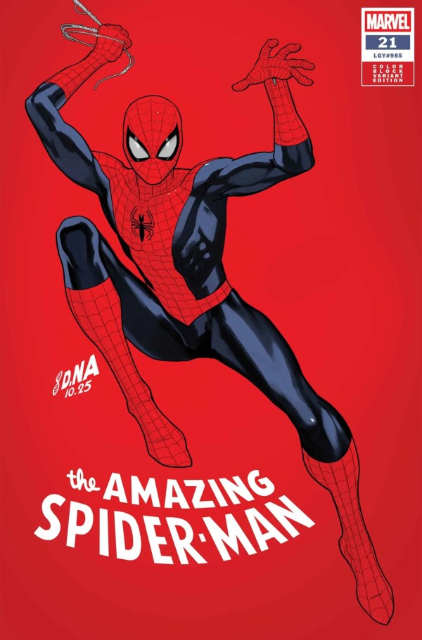AMAZING SPIDER-MAN #21 DAVID NAKAYAMA COLOR BLOCK RED VAR