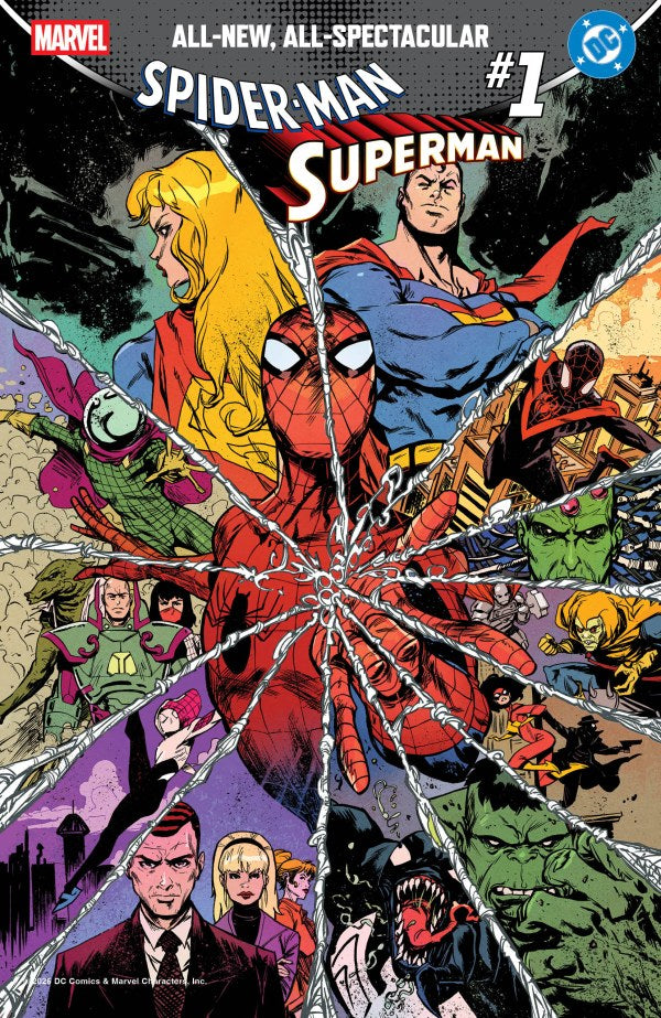 MARVEL/DC: SPIDER-MAN/SUPERMAN #1 SANFORD GREENE HOMAGE VAR