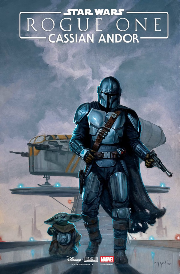 STAR WARS: ROGUE ONE-CASSIAN ANDOR #1 E.M. GIST MANDALORIAN & GROGU VAR