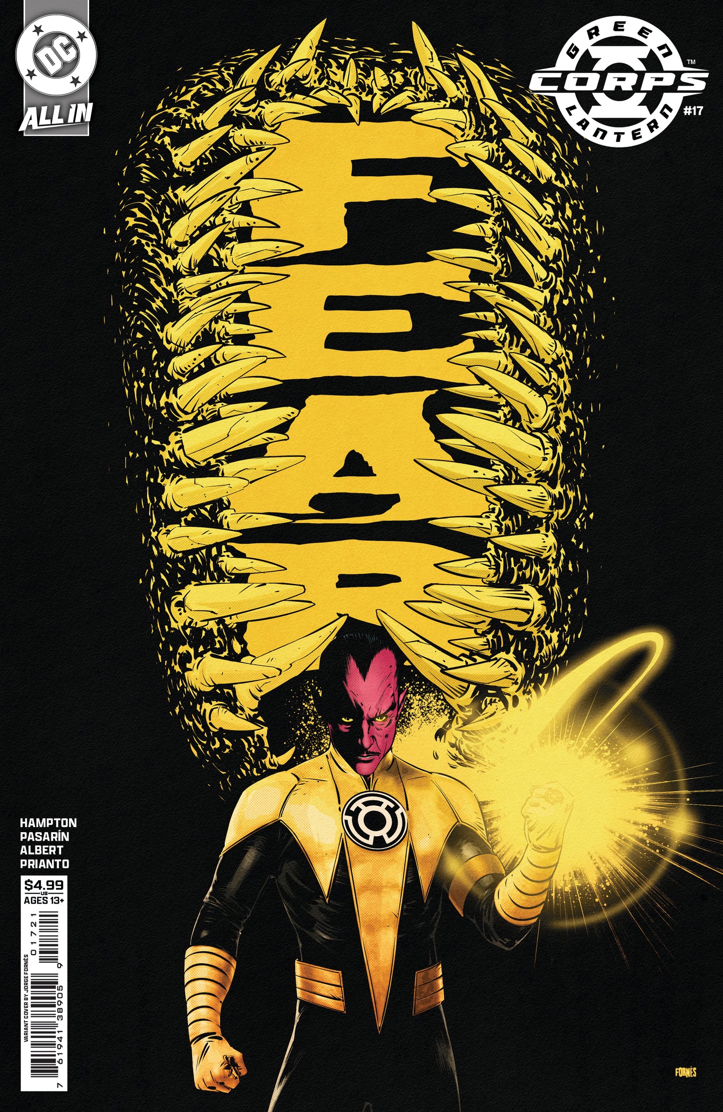 GREEN LANTERN CORPS #17 CVR B JORGE FORNES CARD STOCK VAR