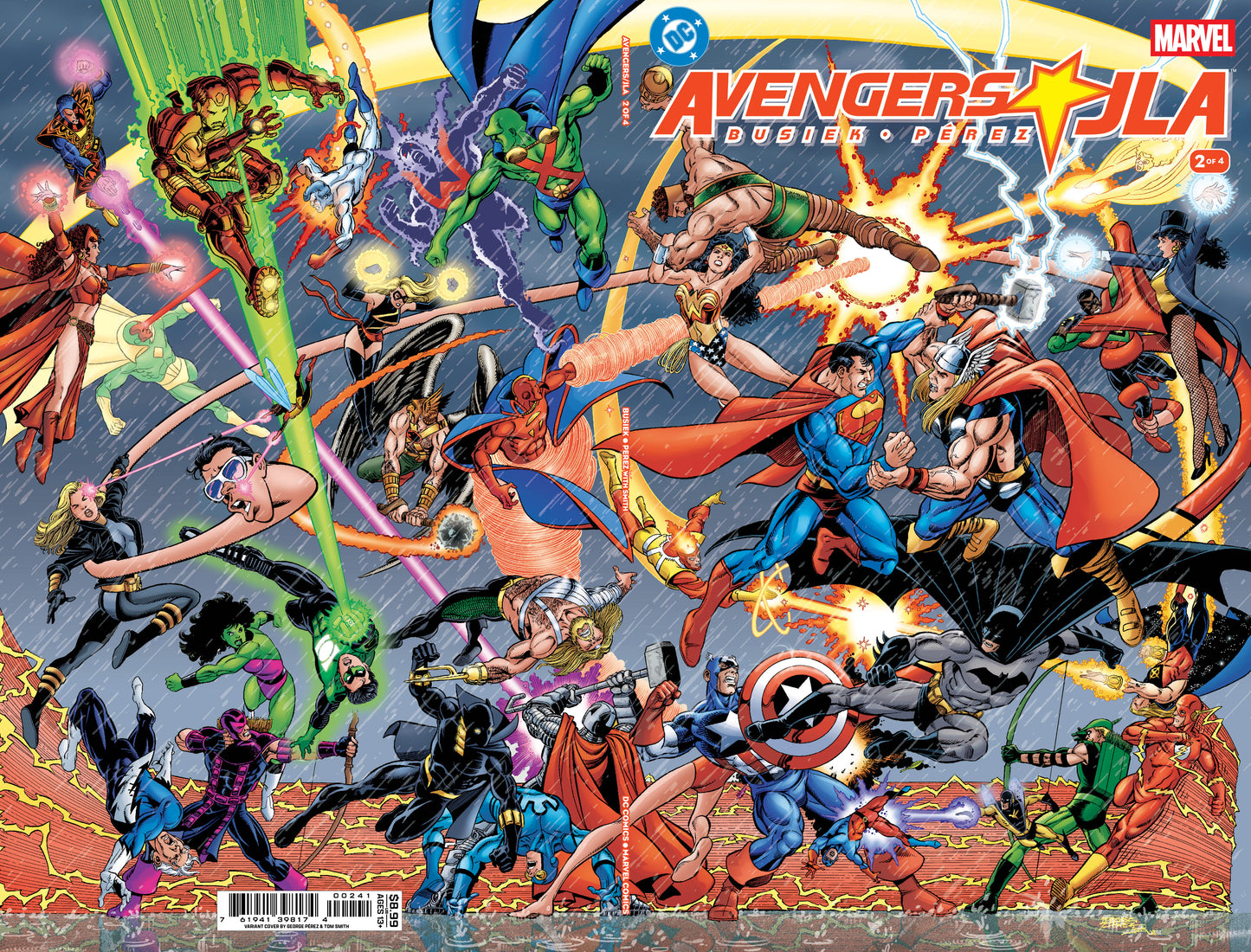 AVENGERS JLA #2 (OF 4) FACSIMILE EDITION CVR D GEORGE PEREZ FOIL VAR