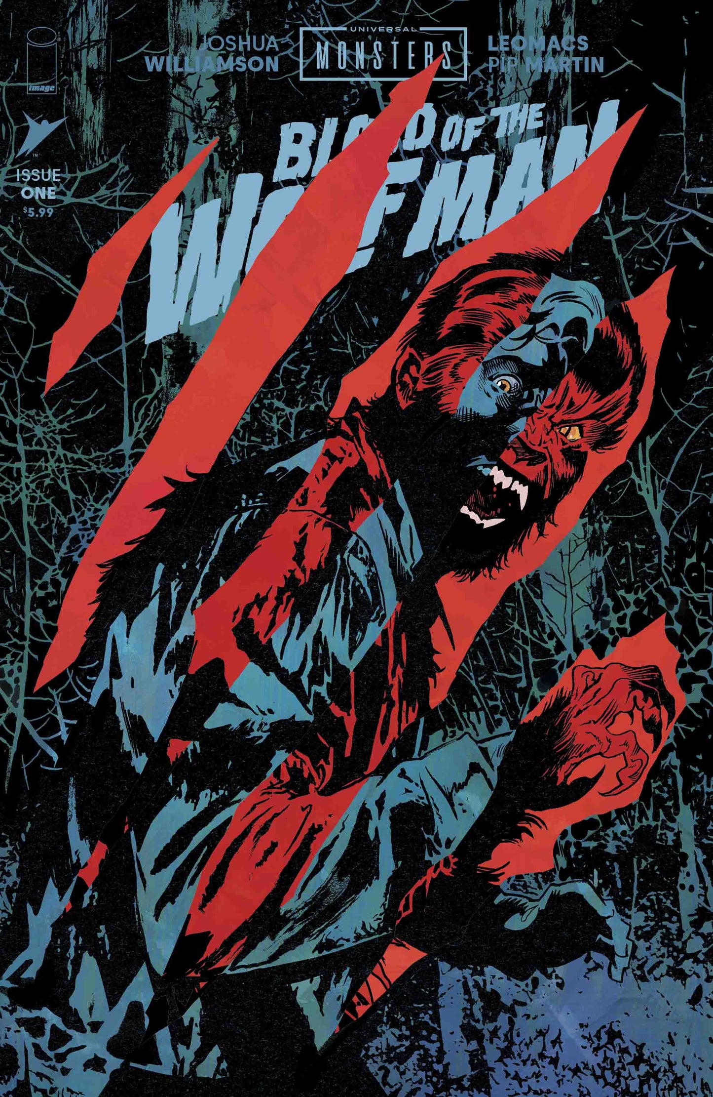 UNIVERSAL MONSTERS BLOOD OF THE WOLF MAN #1 (OF 4) CVR I MICHAEL WALSH DIE CUT FOIL REVEAL VAR