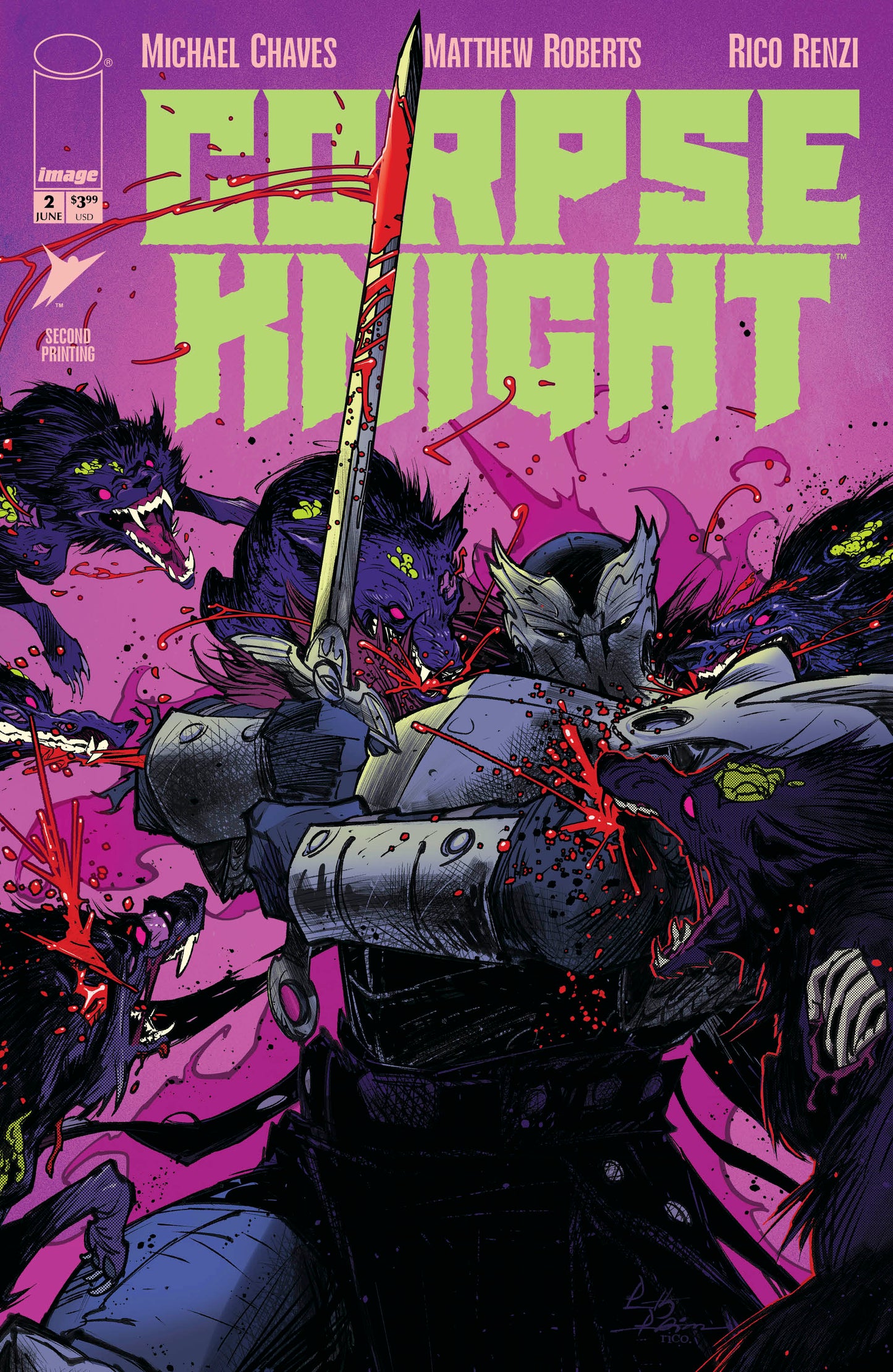 CORPSE KNIGHT #2 (OF 6) 2ND PTG (MR)