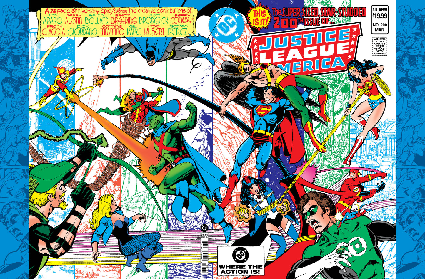 JUSTICE LEAGUE OF AMERICA #200 FACSIMILE EDITION CVR C GEORGE PEREZ FOIL VAR