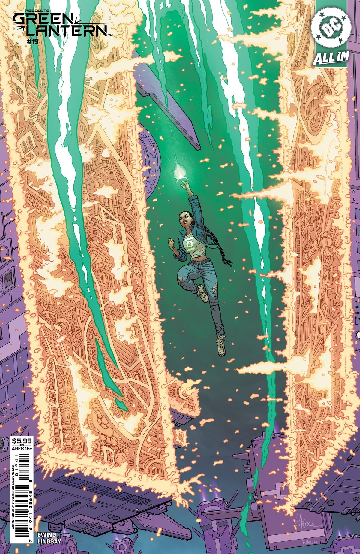 ABSOLUTE GREEN LANTERN #19 CVR D STEVE SKROCE CARD STOCK VAR