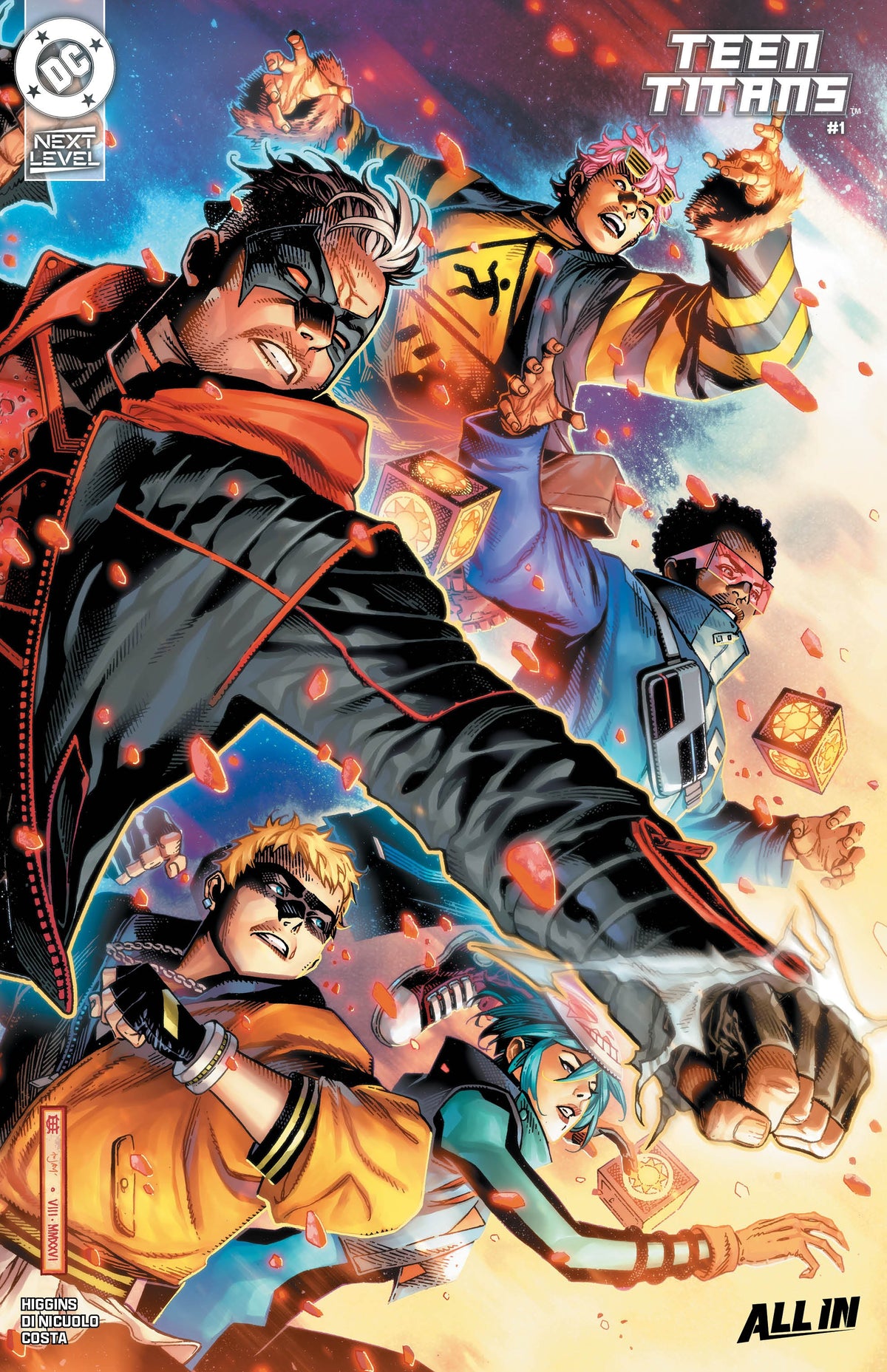 TEEN TITANS #1 Second Printing Cvr C Jim Cheung Foil Var