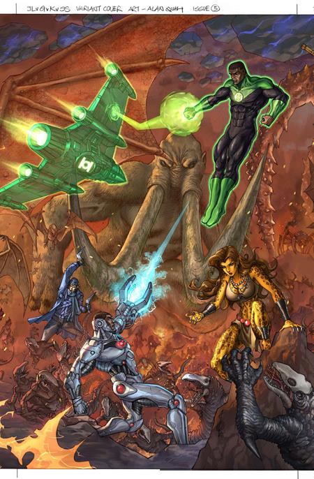 JUSTICE LEAGUE VS GODZILLA VS KONG 2 #5 (OF 7) CVR B ALAN QUAH CARD STOCK VAR