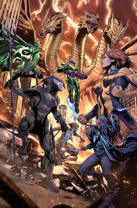 JUSTICE LEAGUE VS GODZILLA VS KONG 2 #5 (OF 7) CVR C LUCAS MEYER CARD STOCK VAR