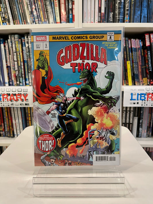 Godzilla vs. Thor #1 (Gavin Guidry - Godzilla King of the Monsters Homage Var)