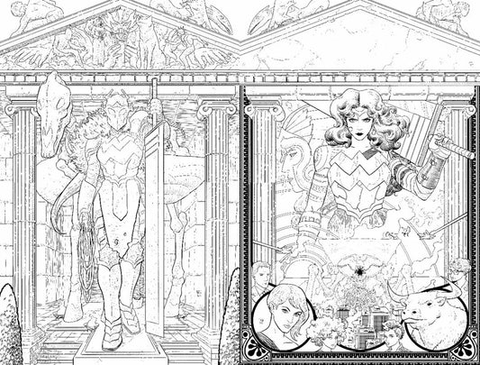 ABSOLUTE WONDER WOMAN ANNUAL 2026 #1 (ONE SHOT) SECOND PRINTING CVR B HAYDEN SHERMAN B&W WRAPAROUND CARD STOCK VAR