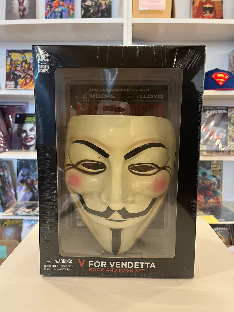 V FOR VENDETTA BOOK AND MASK SET