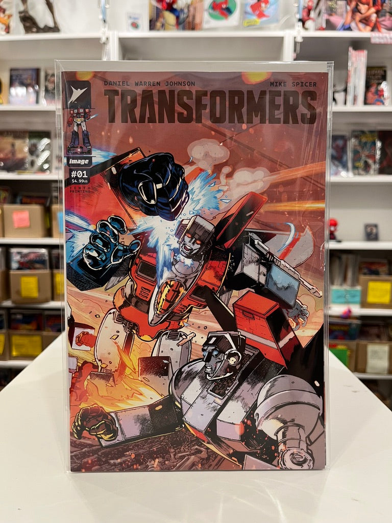 TRANSFORMERS #1 Tenth Printing Cvr J Bressan & Lucas Starscream Connecting Var