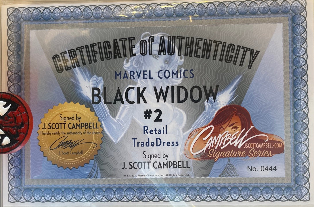 BLACK WIDOW #1-#2 J SCOTT CAMPBELL VAR (SET OF 2) [SIGNED WITH COA]