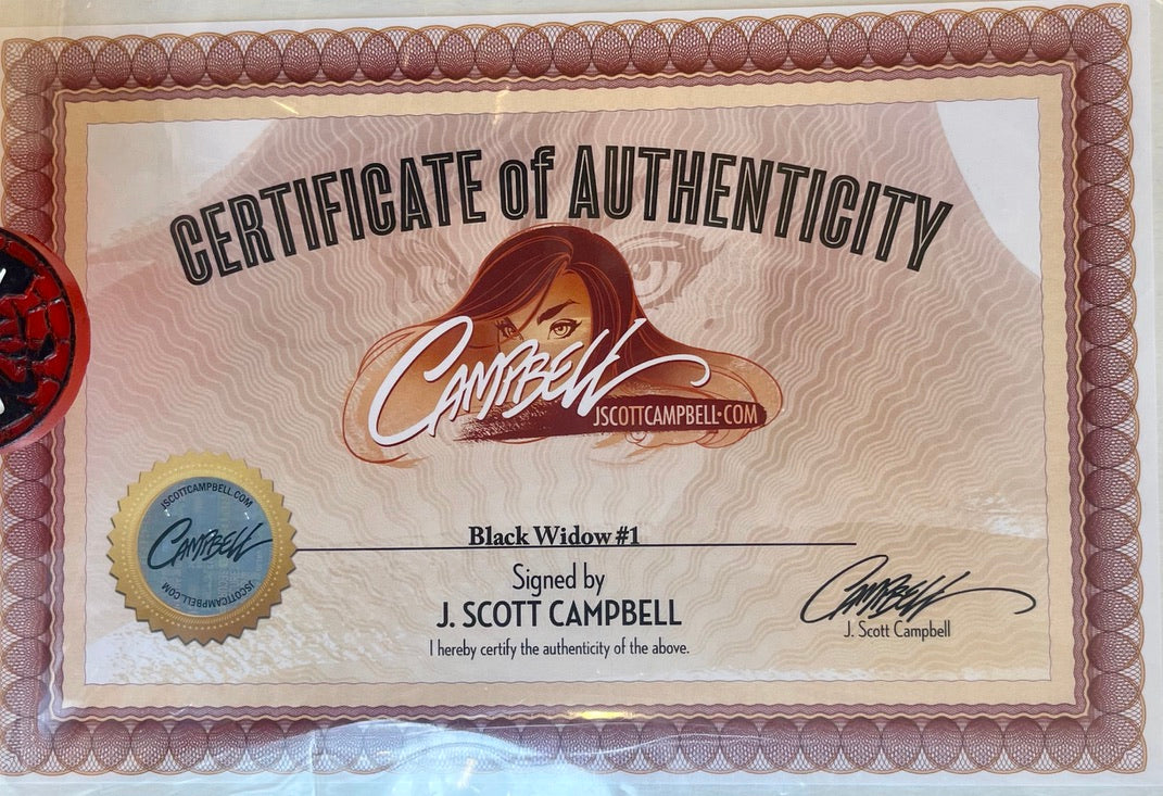 BLACK WIDOW #1-#2 J SCOTT CAMPBELL VAR (SET OF 2) [SIGNED WITH COA]