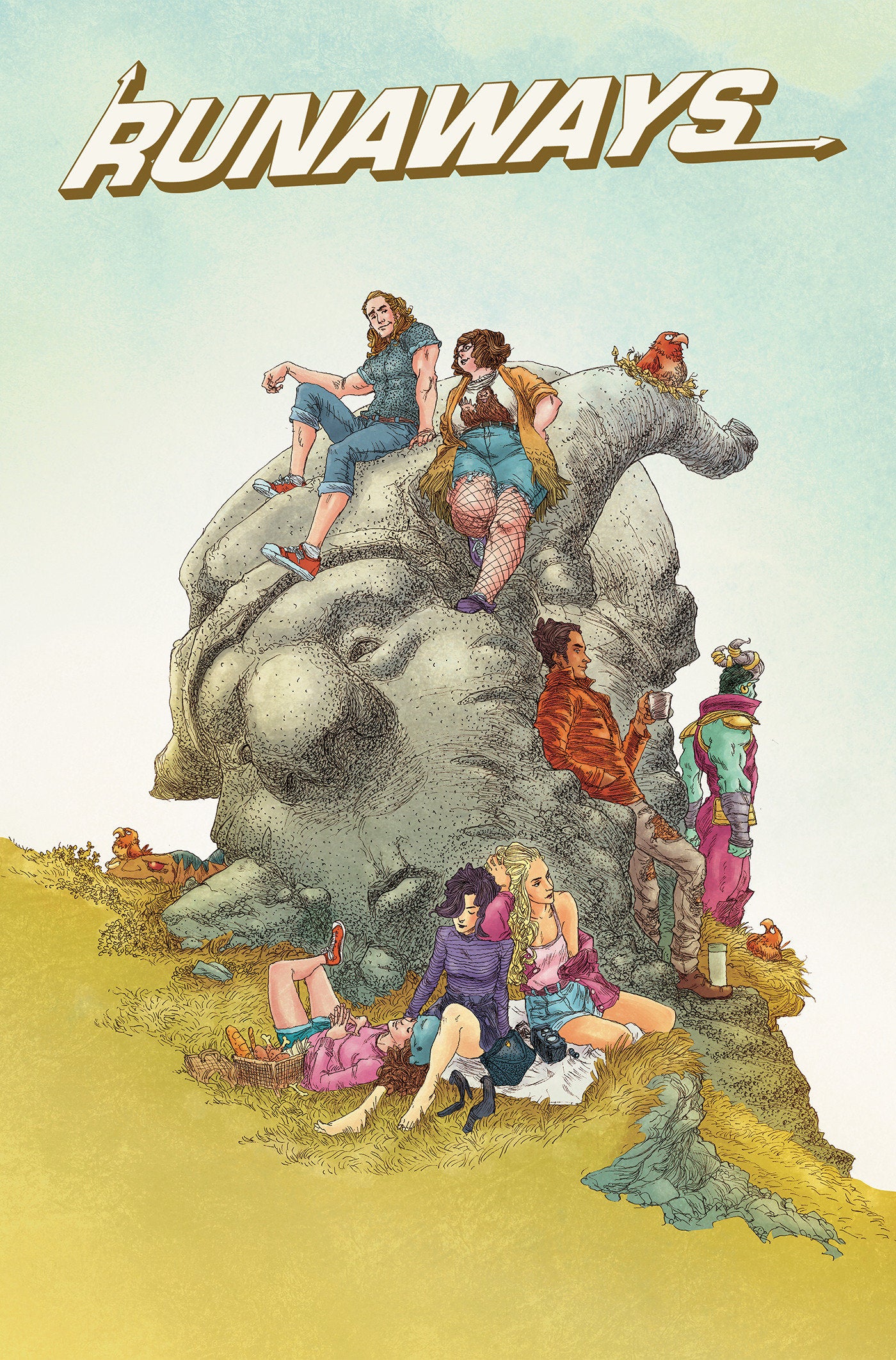 Runaways By Rainbow Rowell Omnibus Adrian Alphona Cover [DM Only] (HC)