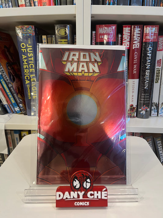 IRON MAN #1 DECLAN SHALVEY HOLOGRAPHIC FOIL ARMOR VAR (DAMAGED)
