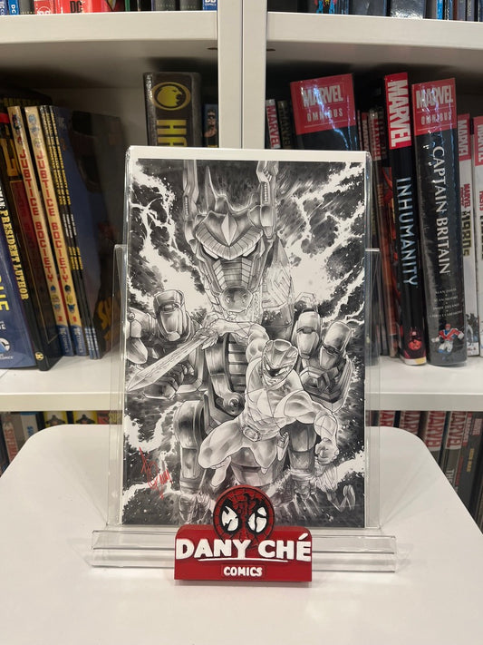 MIGHTY MORPHIN #1 SCORPION COMICS ALAN QUAH B&W VIRGIN VAR (SIGNED)