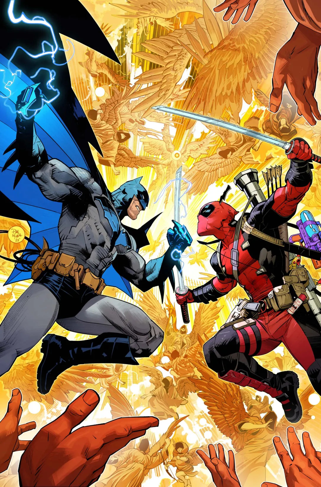 DC MARVEL BATMAN DEADPOOL #1 (ONE SHOT) CVR T DAN MORA FOIL VAR
