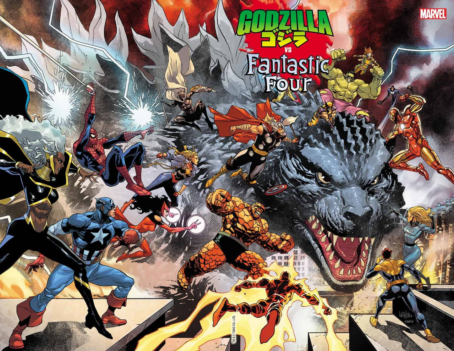 Godzilla Vs Fantastic Four #1 (Leinil Francis Yu - Wraparound Var)