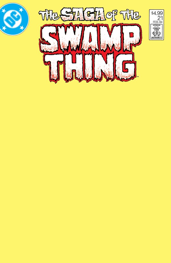 SAGA OF THE SWAMP THING #21 FACSIMILE EDITION CVR B BLANK CARD STOCK VAR
