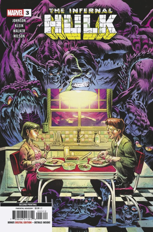 INFERNAL HULK #3 NIC KLEIN 2ND PRINTING VAR