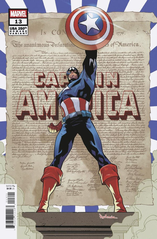 CAPTAIN AMERICA #13 ROGE ANTONIO 250TH HOMAGE VAR