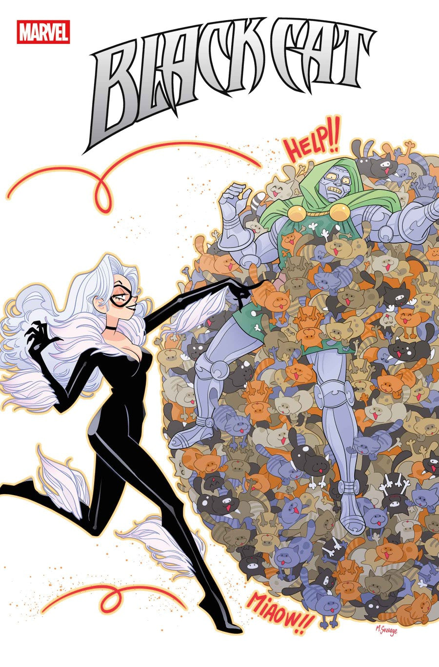 BLACK CAT #8 MARGUERITE SAUVAGE DOOM HOMAGE VAR