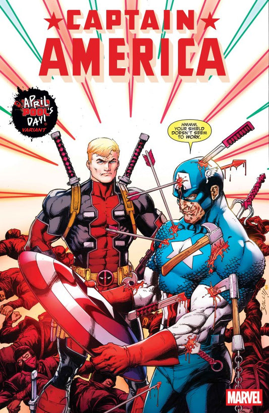 CAPTAIN AMERICA #9 MARK BAGLEY APRIL POOL'S DAY VAR