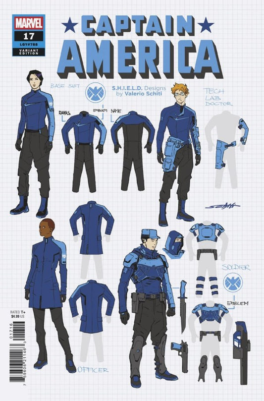 CAPTAIN AMERICA #17 VALERIO SCHITI DESIGN VARIANT
