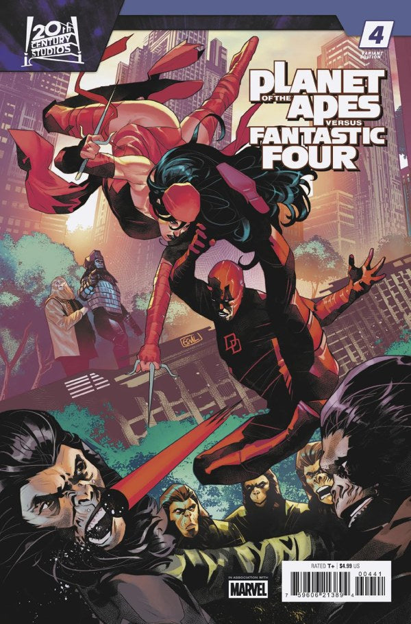 PLANET OF THE APES VS. FANTASTIC FOUR #4 EDWIN GALMON VERSUS VAR