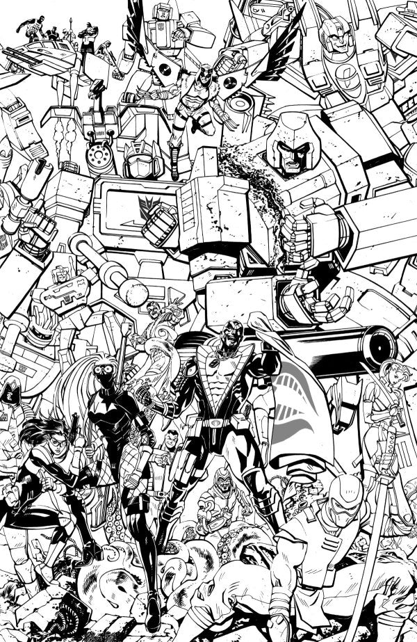 TRANSFORMERS #33 CVR G TOM REILLY ENERGON UNIVERSE 3RD ANNIVERSARY B&W VAR