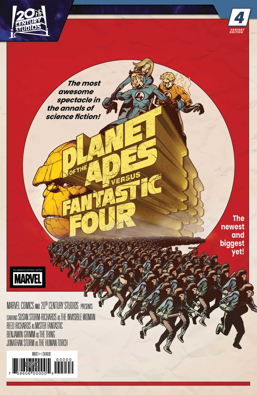 PLANET OF THE APES VS. FANTASTIC FOUR #4 PERE PEREZ MOVIE HOMAGE VAR