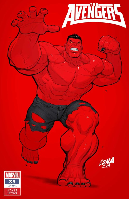 AVENGERS #35 DAVID NAKAYAMA COLOR BLOCK RED VAR