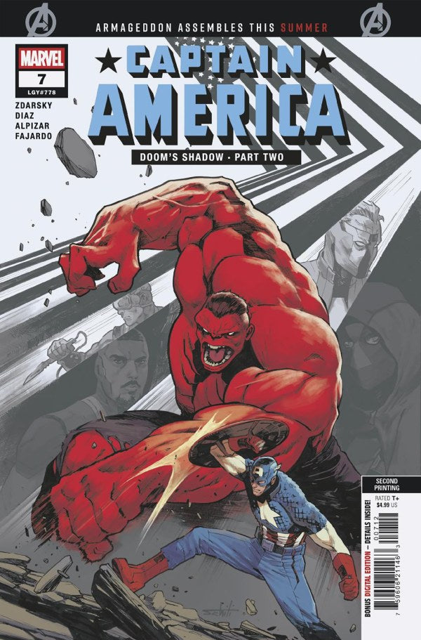 CAPTAIN AMERICA #7 VALERIO SCHITI 2ND PRINTING VAR