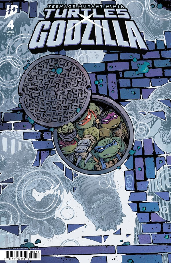 TEENAGE MUTANT NINJA TURTLES X GODZILLA #4 CORONA VAR