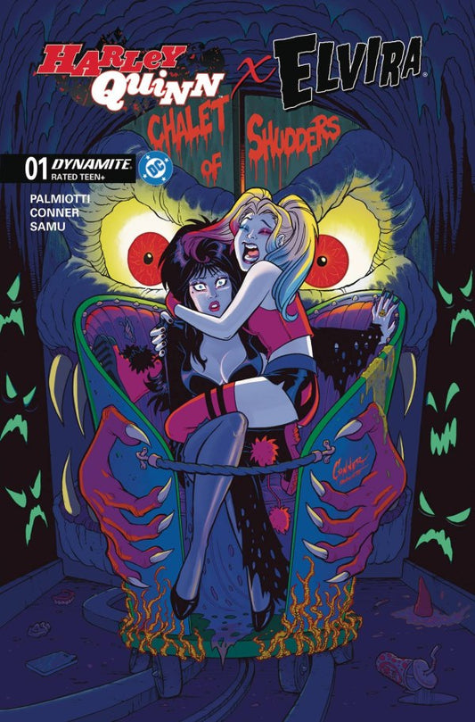 HARLEY QUINN X ELVIRA #1 1:10 AMANDA CONNER RIDE VAR